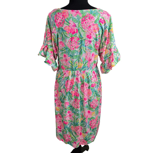 ulitzer Tiltson Dress M NWT Pear Necessities Pink Floral Cotton Vacation - Picture 3 of 11